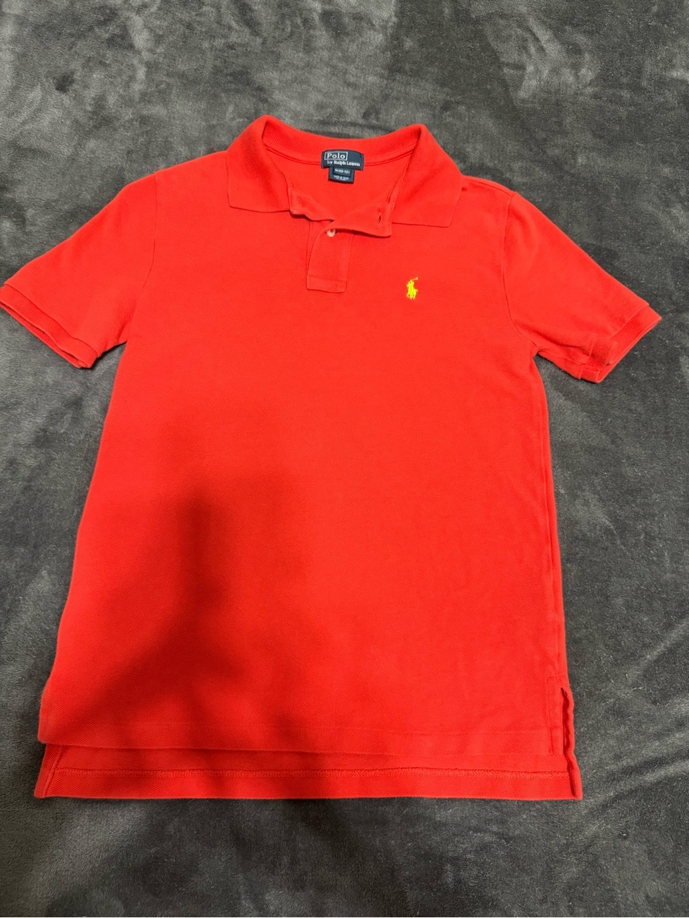 Ralph Lauren Red/Orange Polo Shirt with Yellow Pony